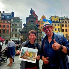 Jodi with artists in Stockholm Sweeden